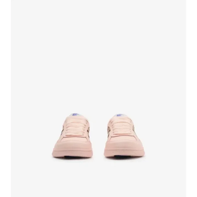 Leather and Check Terrace Sneakers 