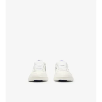 Leather and Check Terrace Sneakers 