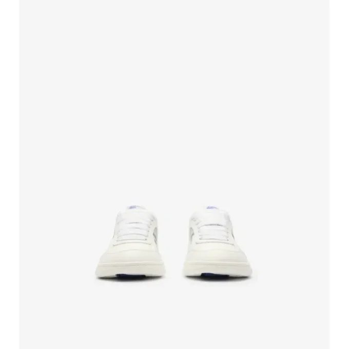 Leather and Check Terrace Sneakers 