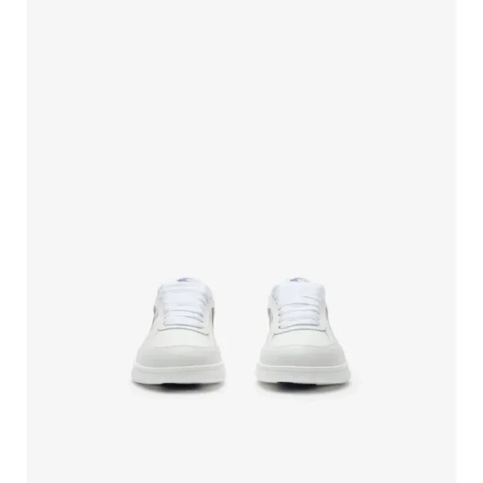 Leather and Check Terrace Sneakers 