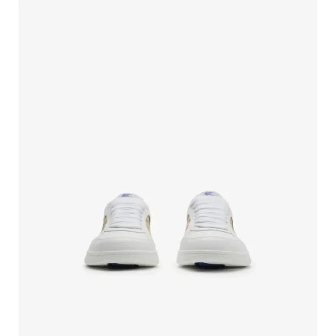 Leather and Check Terrace Sneakers 