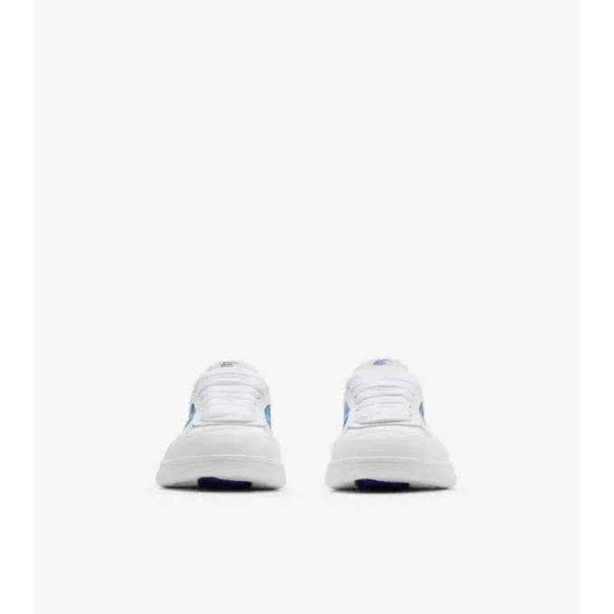 Leather and Check Terrace Sneakers 