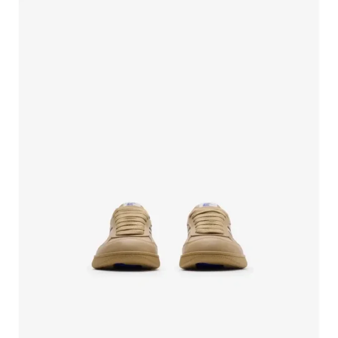 Leather and Check Terrace Sneakers 