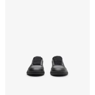 Leather and Check Terrace Sneakers 