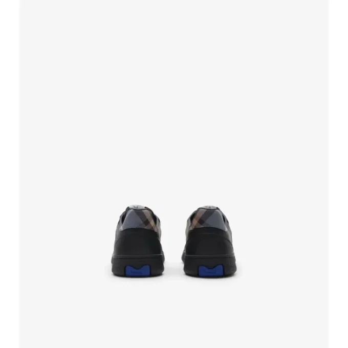 Leather and Check Terrace Sneakers 