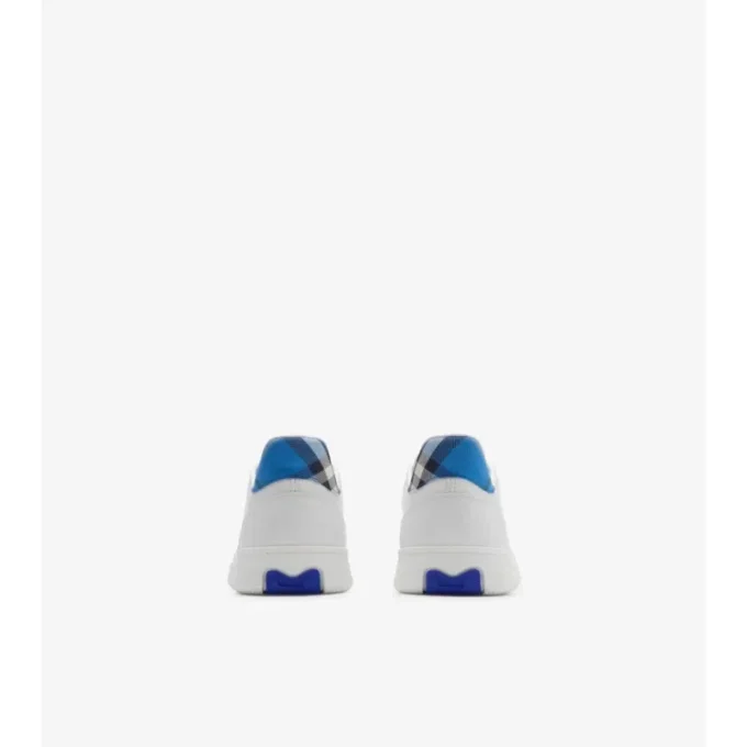 Leather and Check Terrace Sneakers 