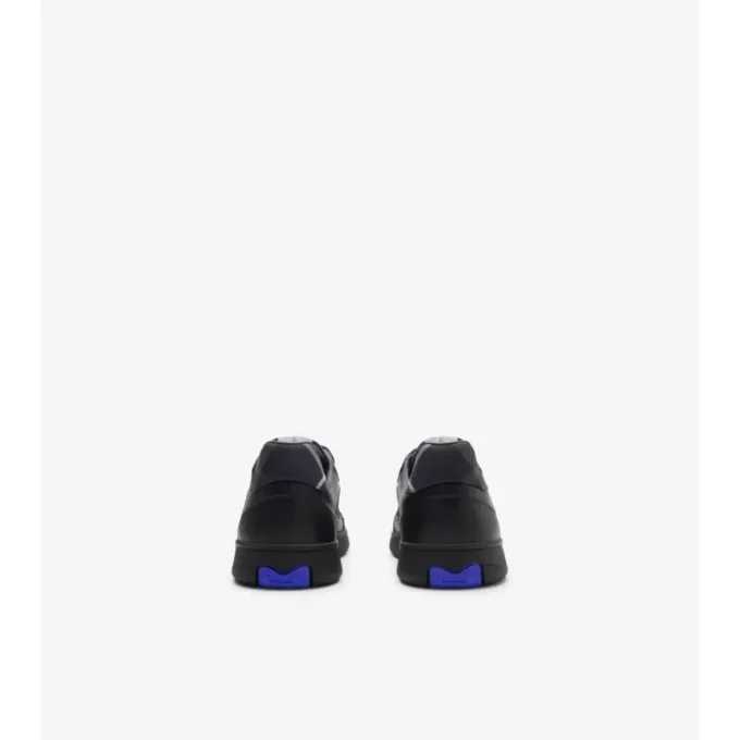 Leather and Check Terrace Sneakers 
