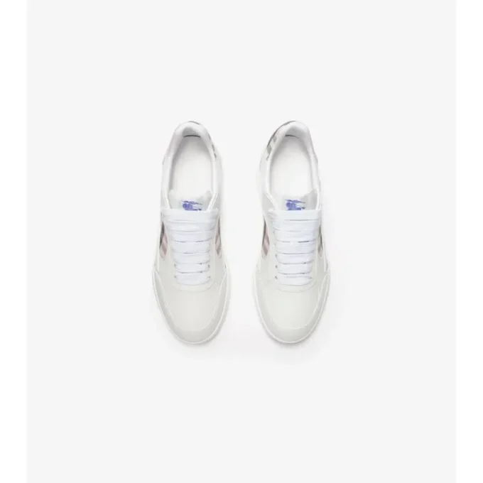 Leather and Check Terrace Sneakers 
