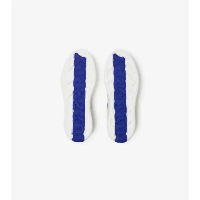 Leather and Check Terrace Sneakers 