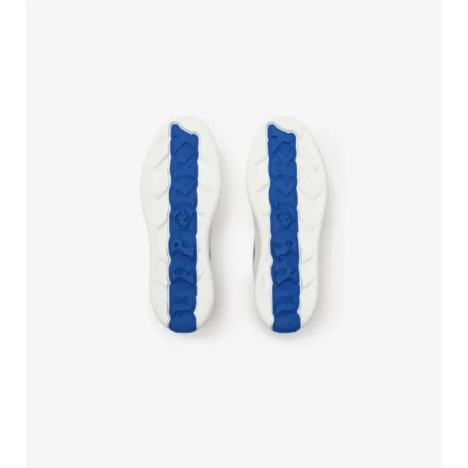 Leather and Check Terrace Sneakers 