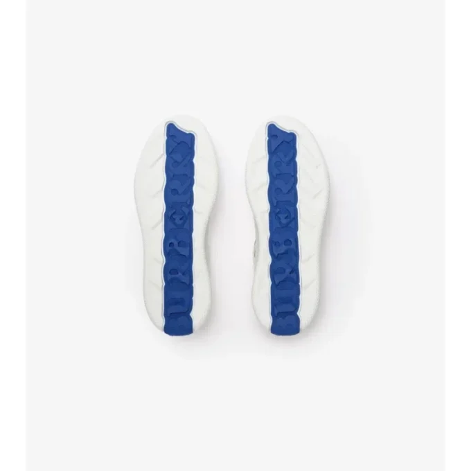 Leather and Check Terrace Sneakers 