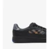 Leather and Check Terrace Sneakers 