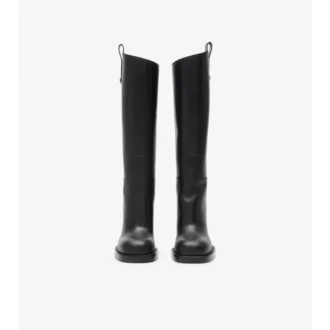 Leather Cavalier Heel Boots