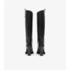 Leather Cavalier Heel Boots