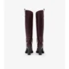 Leather Cavalier Heel Boots