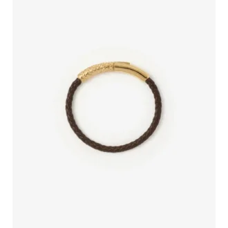Leather Check Bracelet