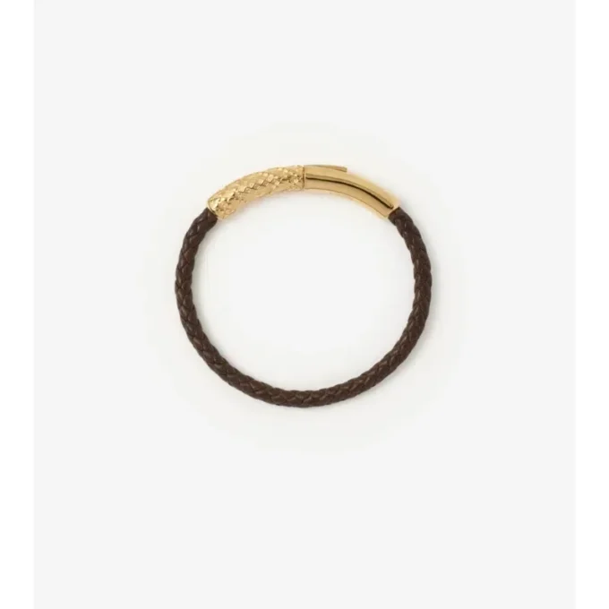 Leather Check Bracelet
