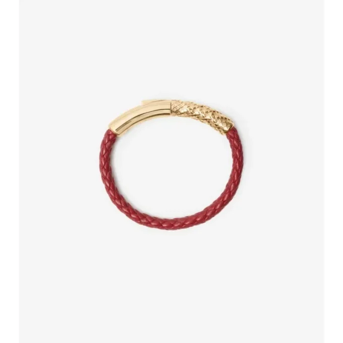 Leather Check Bracelet