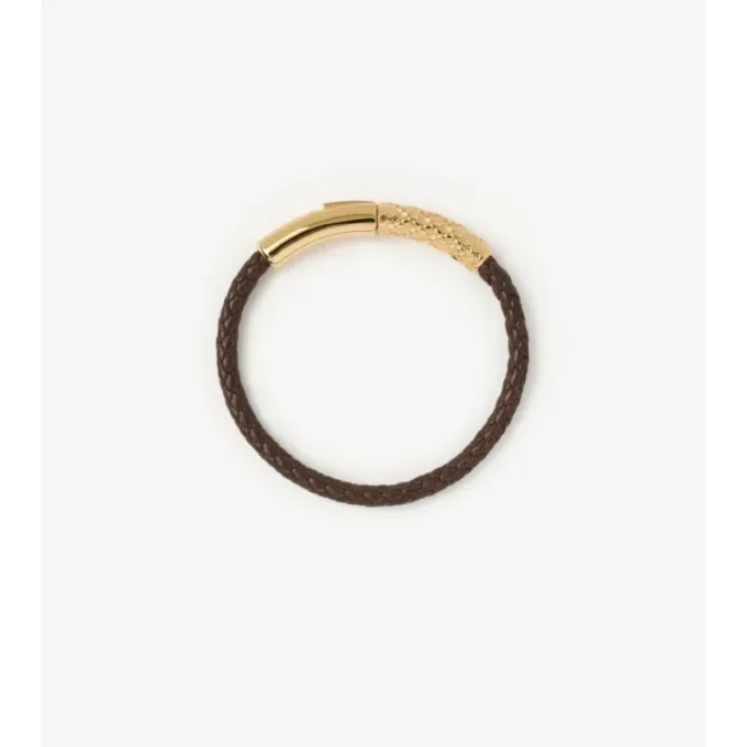 Leather Check Bracelet