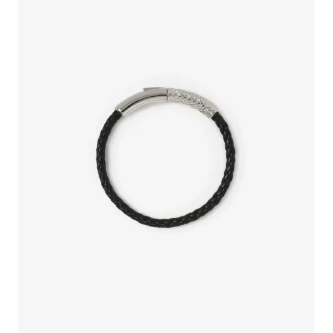 Leather Check Bracelet