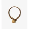 Leather Check Granulation Bracelet 