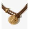 Leather Check Granulation Bracelet 