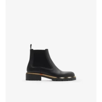 Leather Gravel Chelsea Boots 