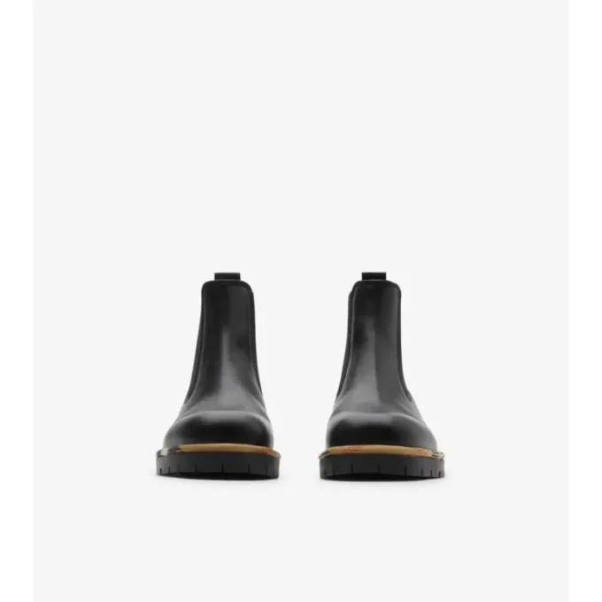 Leather Gravel Chelsea Boots 