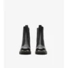 Leather Gravel Heel Chelsea Boots 