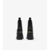 Leather Gravel Heel Chelsea Boots 