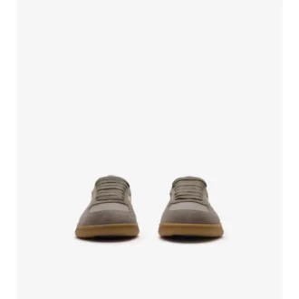 Leather, Suede and Check Terrace Sneakers 