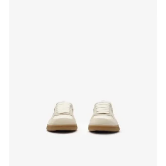 Leather, Suede and Check Terrace Sneakers 