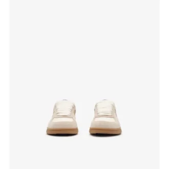 Leather, Suede and Check Terrace Sneakers