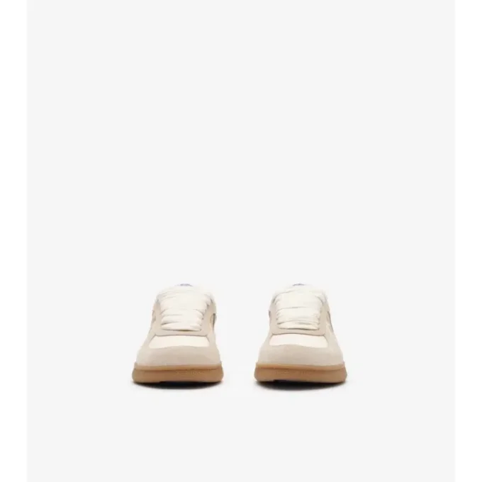 Leather, Suede and Check Terrace Sneakers