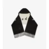 Logo Alpaca Wool Blend Hooded Scarf