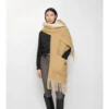 Logo Alpaca Wool Blend Hooded Scarf