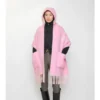 Logo Alpaca Wool Blend Hooded Scarf