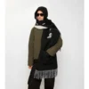 Logo Alpaca Wool Blend Hooded Scarf