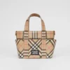 Logo Appliqua Vintage Check E-Canvas Tote