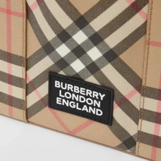 Logo Appliqua Vintage Check E-Canvas Tote