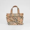Logo Appliqua Vintage Check E-Canvas Tote
