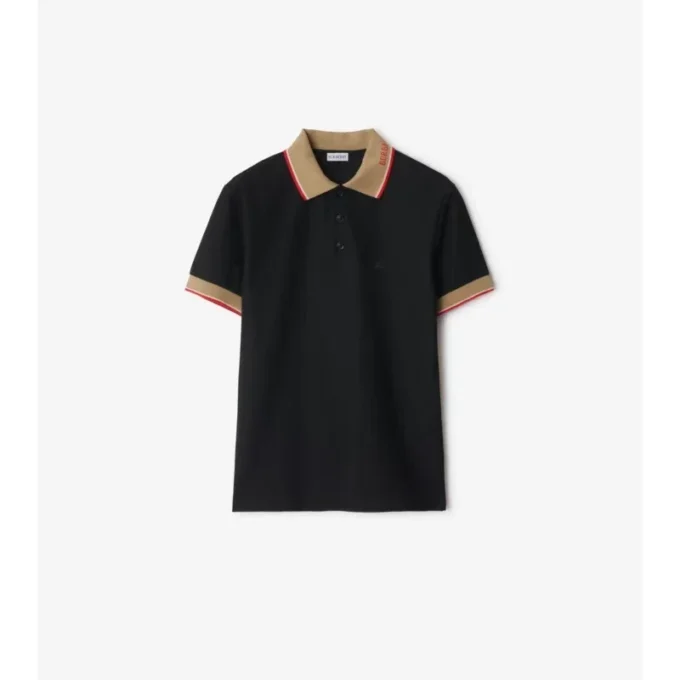 Logo Collar Cotton Polo Shirt