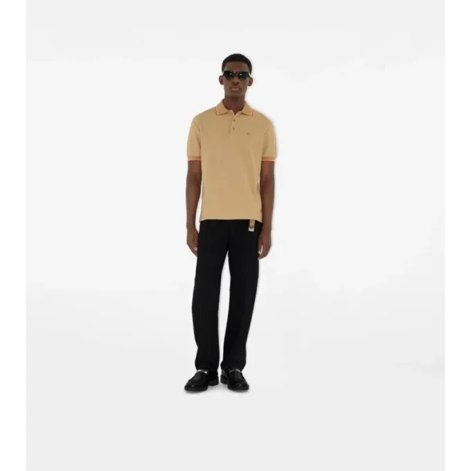 Logo Collar Cotton Polo Shirt