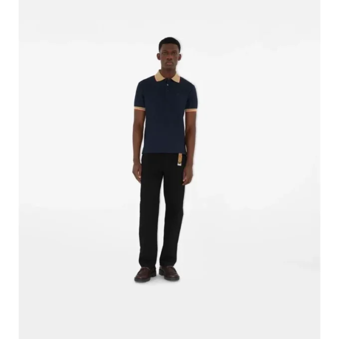 Logo Collar Cotton Polo Shirt