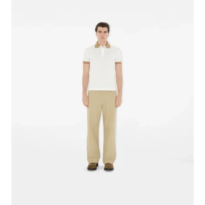 Logo Collar Cotton Polo Shirt