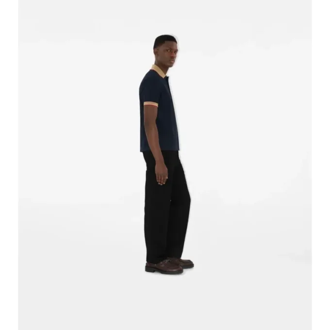 Logo Collar Cotton Polo Shirt