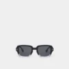 Logo Detail Rectangular Frame Sunglasses