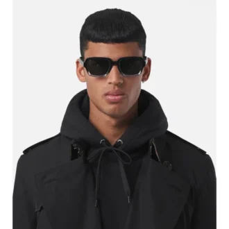 Logo Detail Rectangular Frame Sunglasses