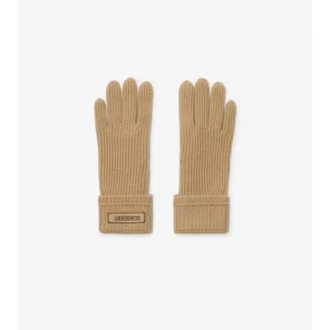 Logo Patch Wool Blend Gloves