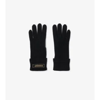 Logo Patch Wool Blend Gloves